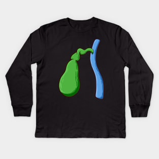 The gallbladder Kids Long Sleeve T-Shirt